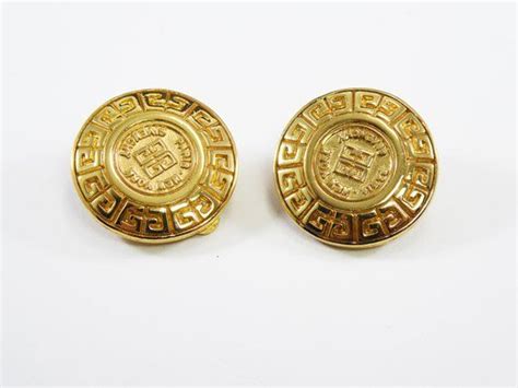 givenchy coin clip earrings|givenchy clip on earrings vintage.